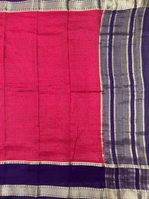 Classic Musk Chex Soft Silk Saree 