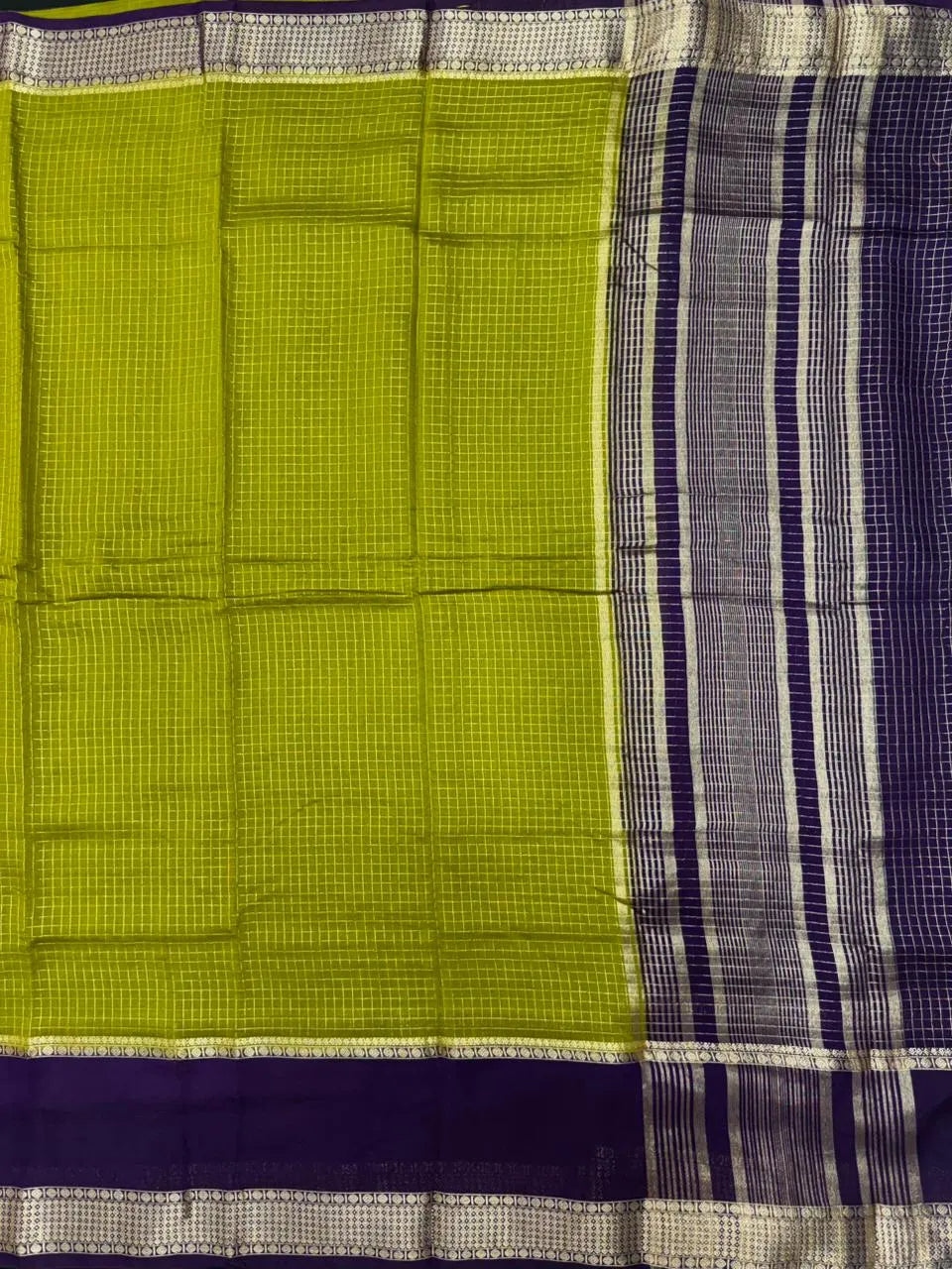 Classic Musk Chex Soft Silk Saree 