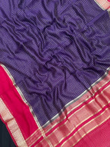 Classic Musk Chex Soft Silk Saree 