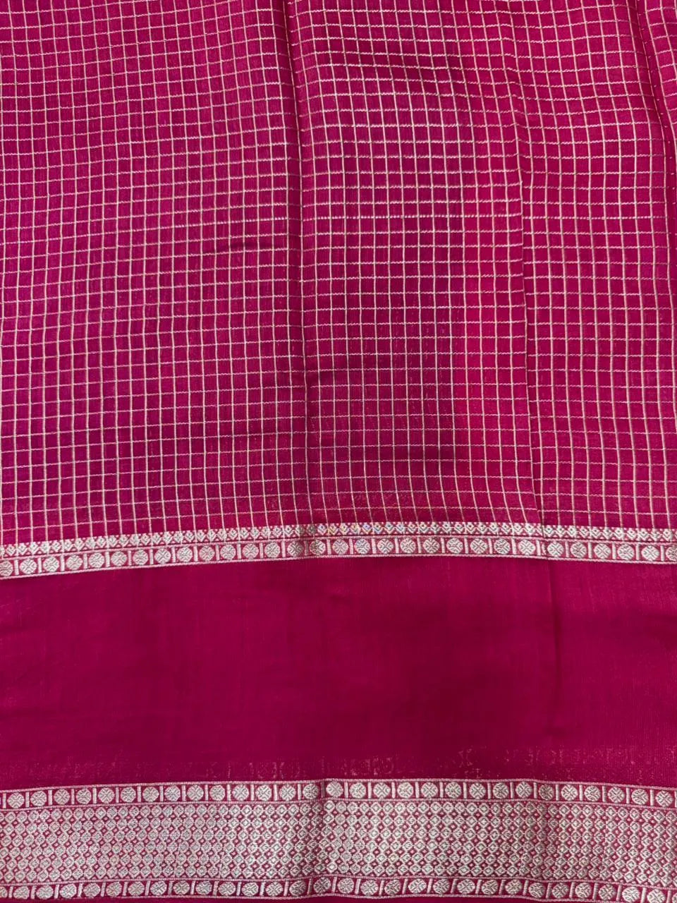 Classic Musk Chex Soft Silk Saree 