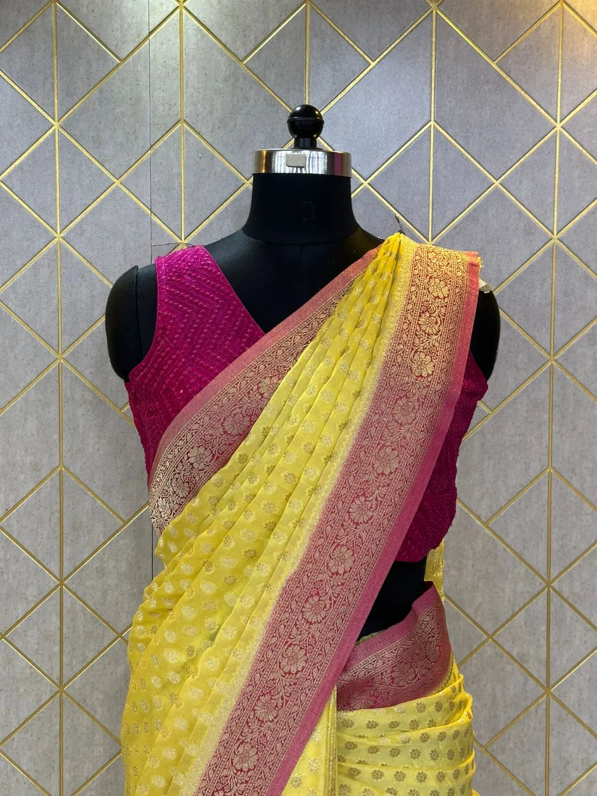 Banarasi Semi Khaddi Butti Georgette Saree