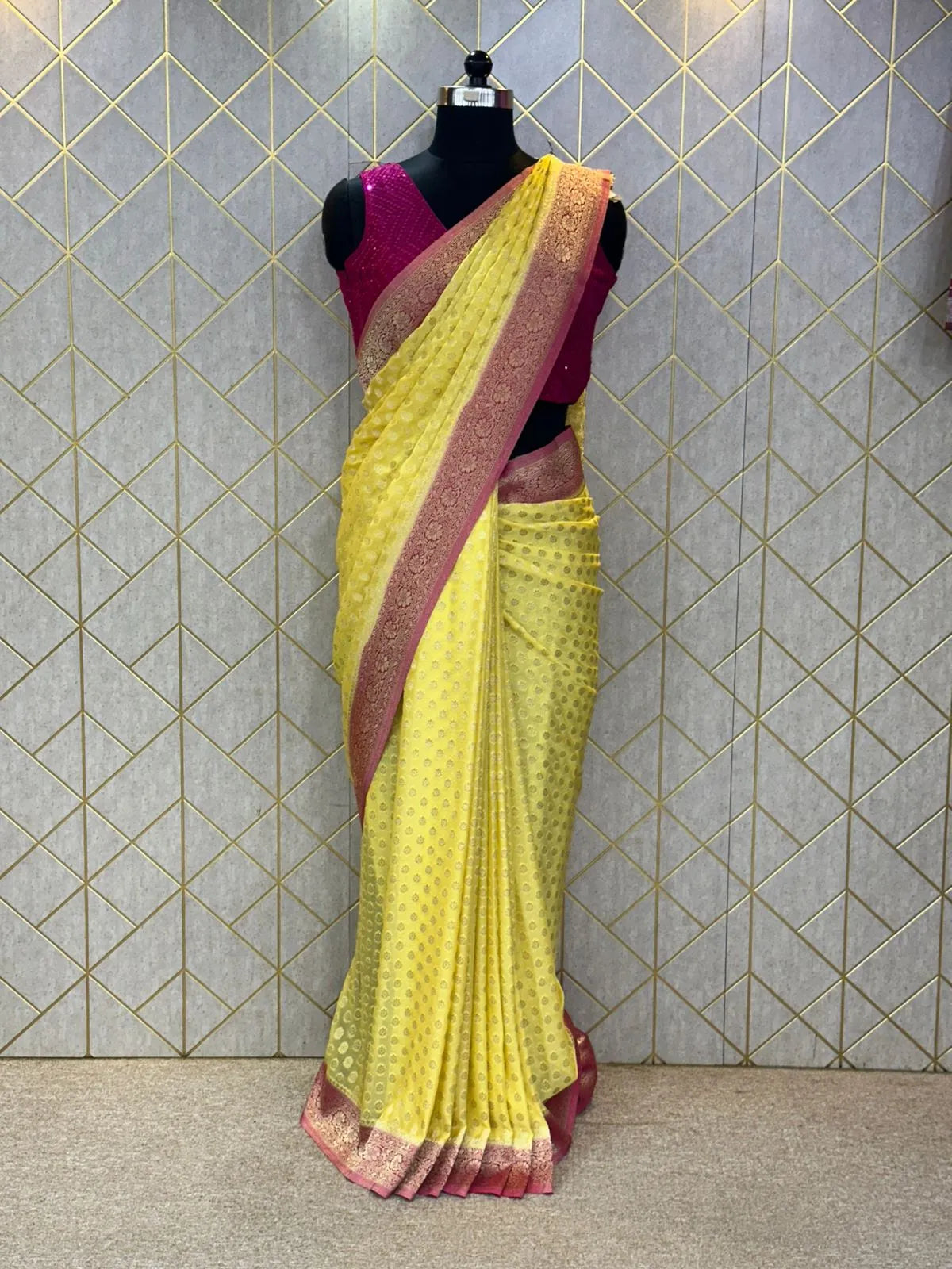 Banarasi Semi Khaddi Butti Georgette Saree