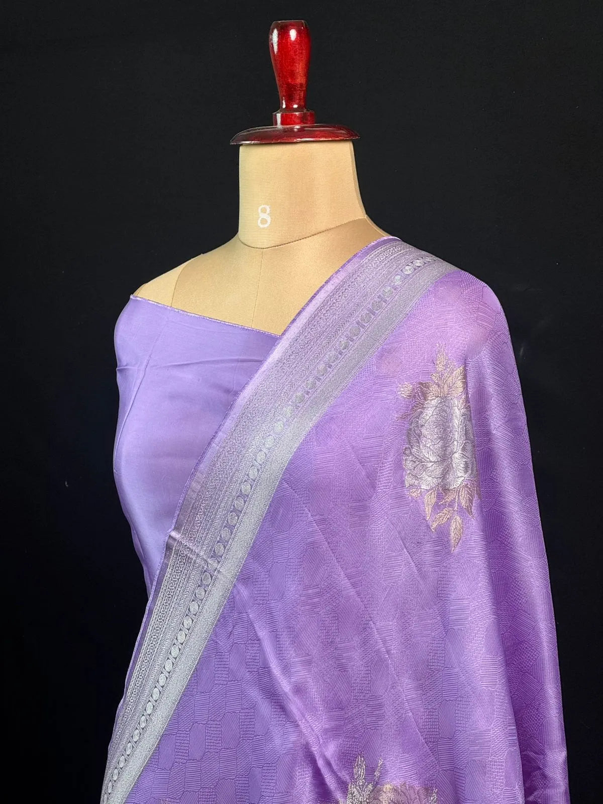 Soft Banarasi Gen Fold Silk Self Saree