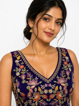 Classic Velvet Heavy Work Ethnic Blouse