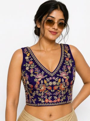 Classic Velvet Heavy Work Ethnic Blouse