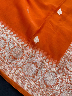 Banarasi Pure Khaddi Chiffon Saree 