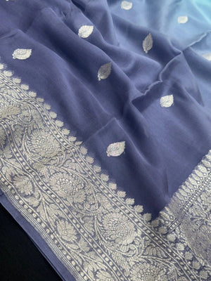 Banarasi Pure Khaddi Chiffon Saree 