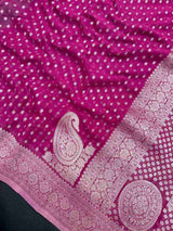 Wonderla-Fancy Zari Weaving Georgette Saree