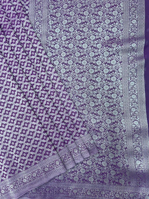 Wonderla-Fancy Zari Weaving Georgette Saree 