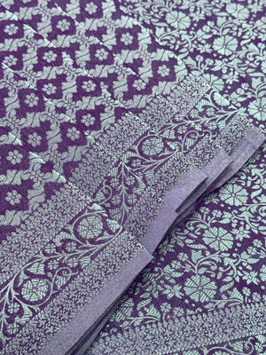 Wonderla-Fancy Zari Weaving Georgette Saree 