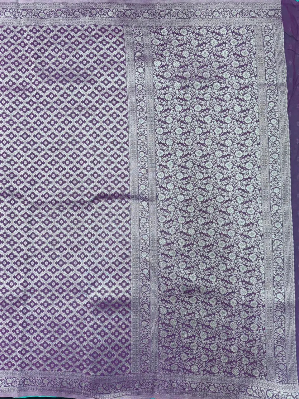 Wonderla-Fancy Zari Weaving Georgette Saree 