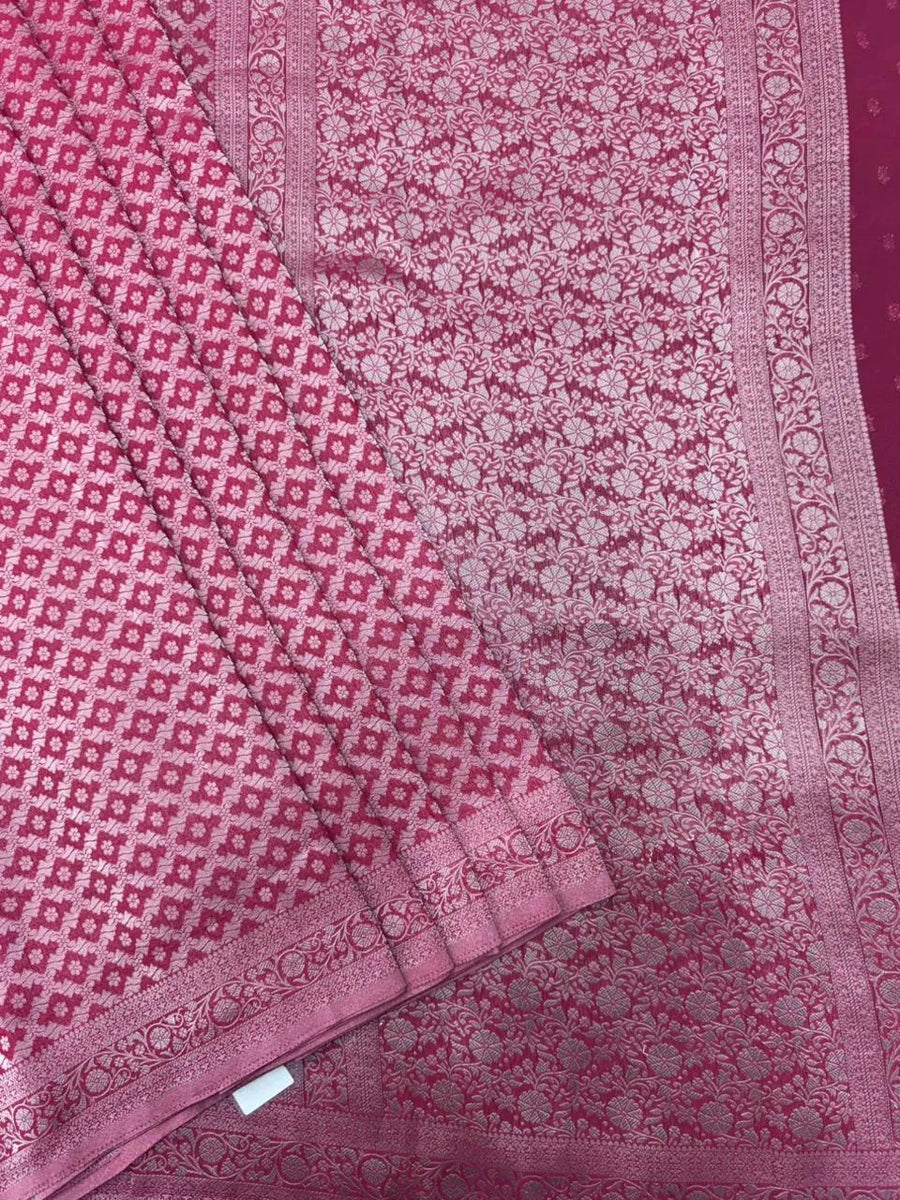 Wonderla-Fancy Zari Weaving Georgette Saree 