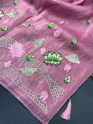 Everyday Royalty Paper Silk Saree-(Zaitoon silk )