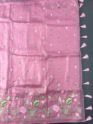 Everyday Royalty Paper Silk Saree-(Zaitoon silk )