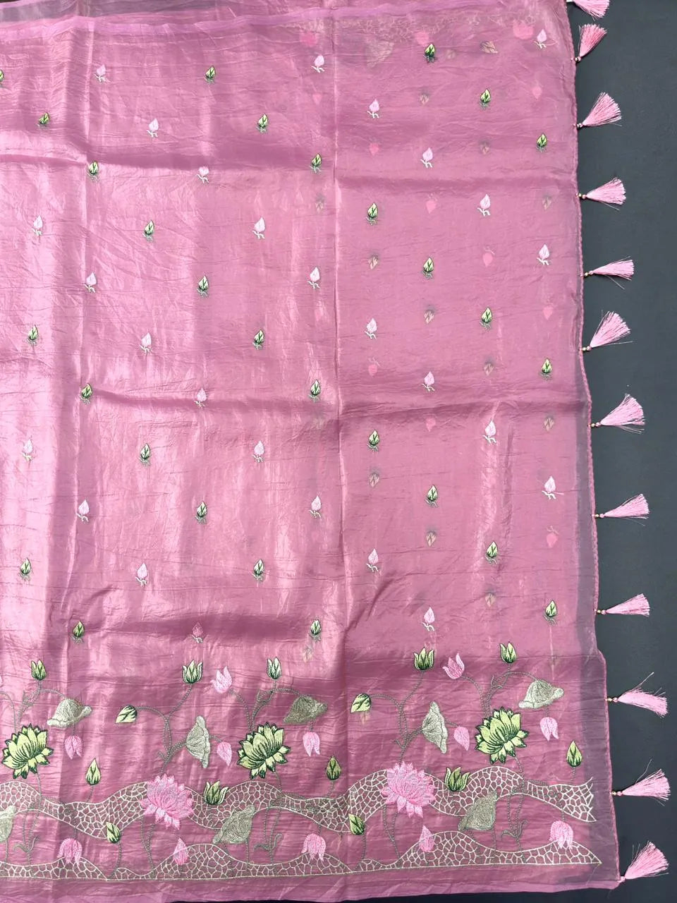 Everyday Royalty Paper Silk Saree-(Zaitoon silk )