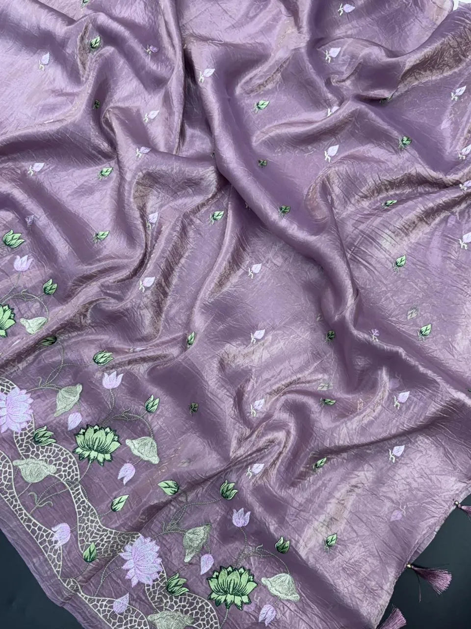 Everyday Royalty Paper Silk Saree-(Zaitoon silk )