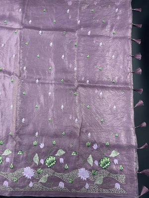 Everyday Royalty Paper Silk Saree-(Zaitoon silk )