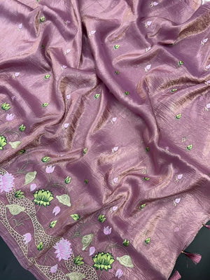 Everyday Royalty Paper Silk Saree-(Zaitoon silk )