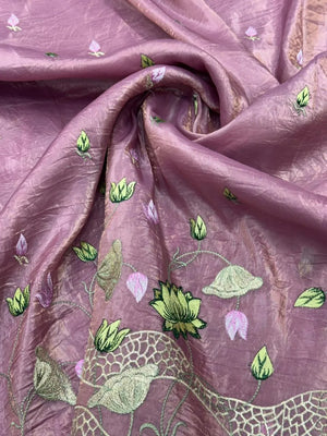 Everyday Royalty Paper Silk Saree-(Zaitoon silk )