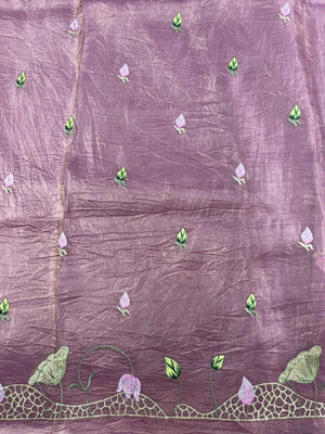Everyday Royalty Paper Silk Saree-(Zaitoon silk )