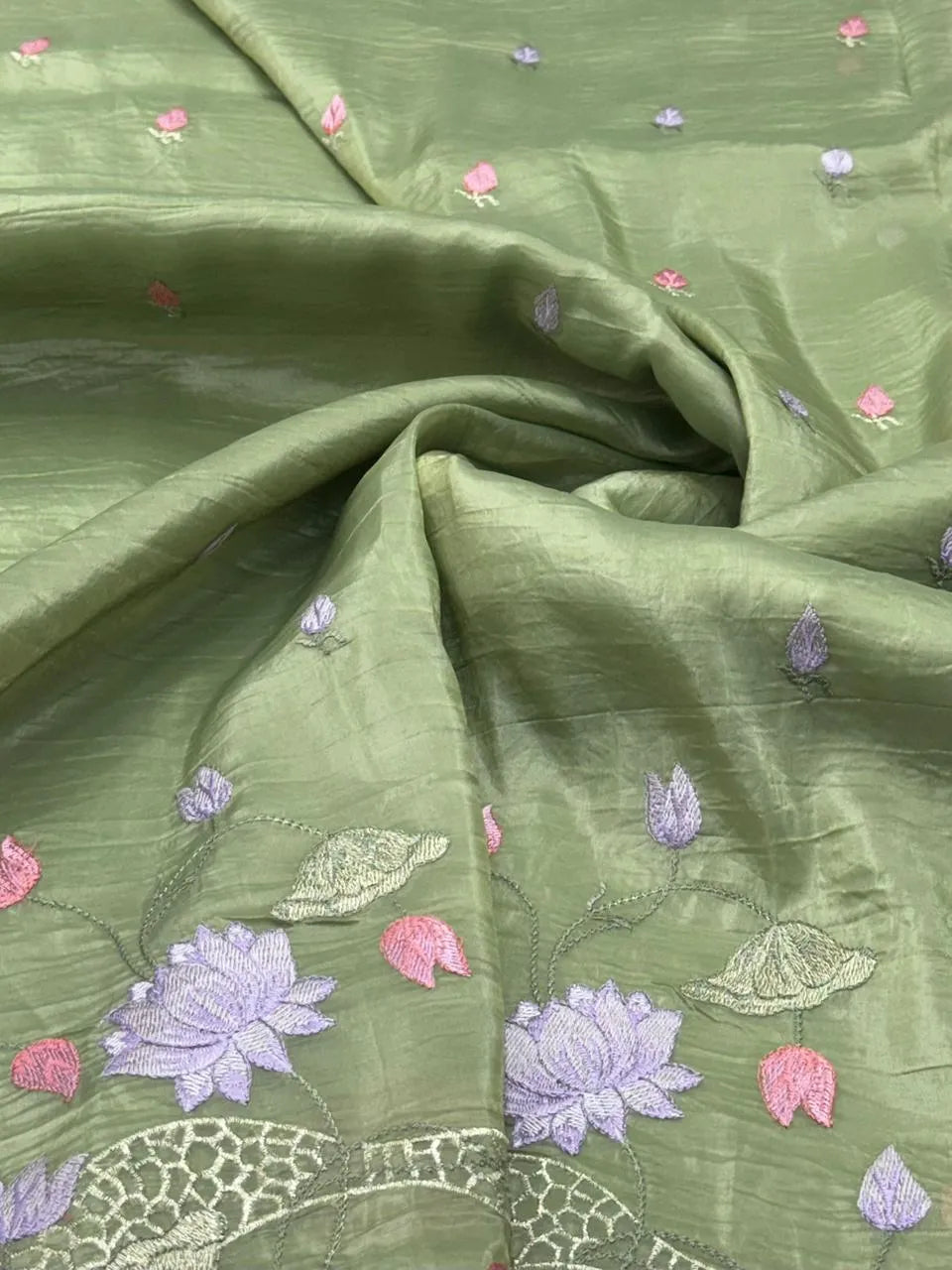 Everyday Royalty Paper Silk Saree-(Zaitoon silk )