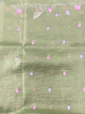 Everyday Royalty Paper Silk Saree-(Zaitoon silk )