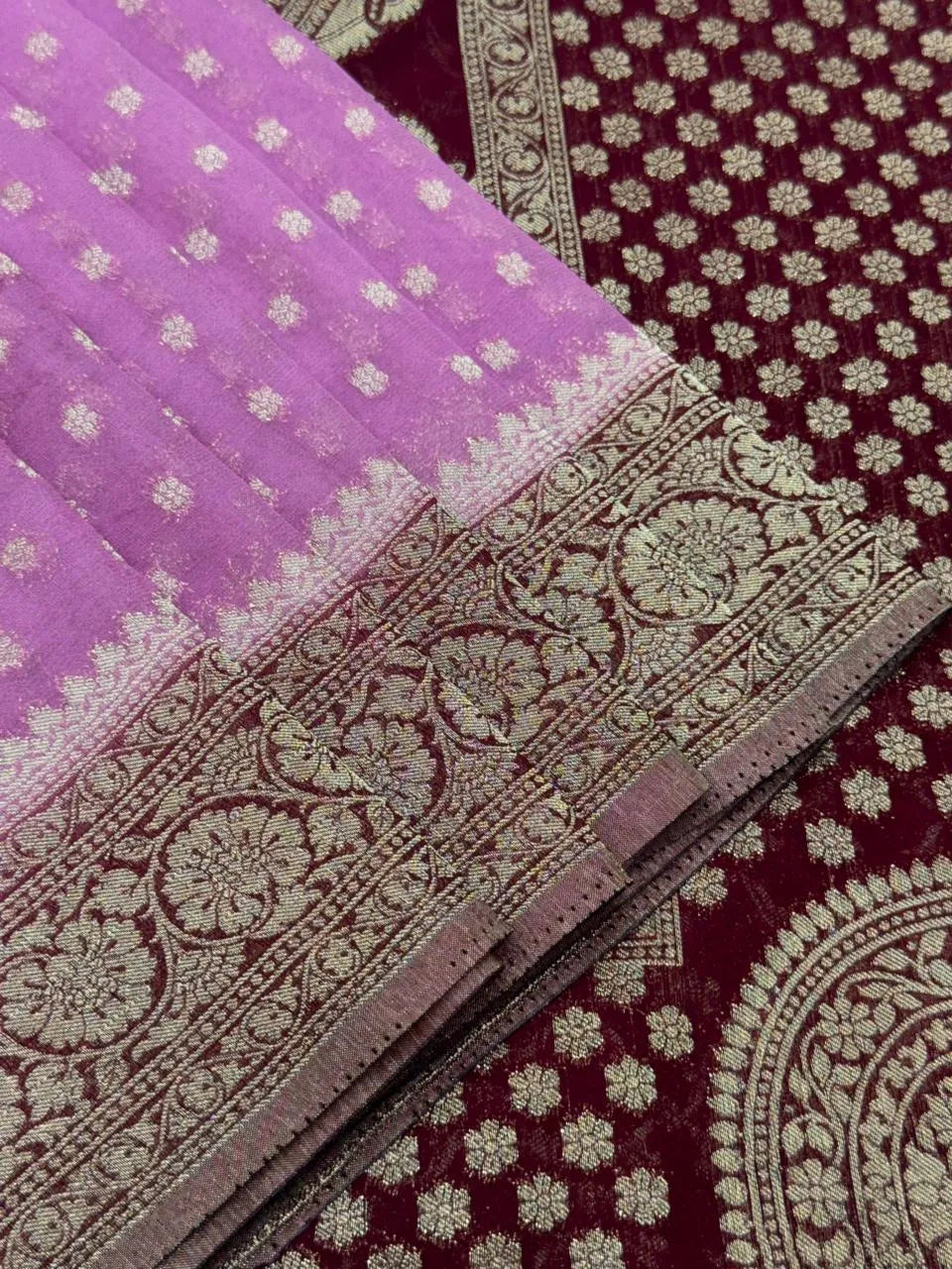 Handwoven Georgette Buta Saree
