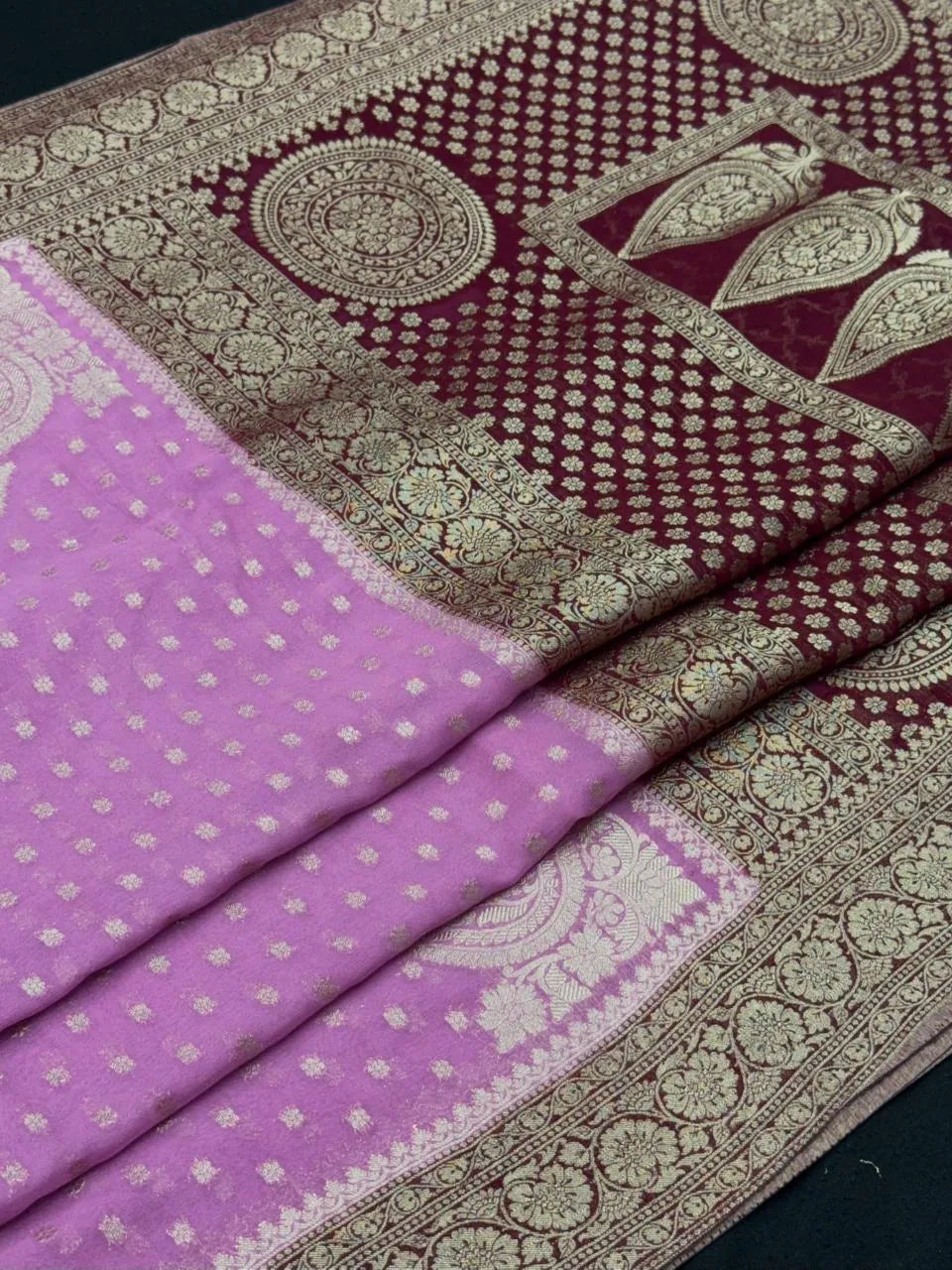 Handwoven Georgette Buta Saree