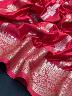 Designer Satin Crepe Saree: Soft Sheen & Rich Fall (Zara Crape)