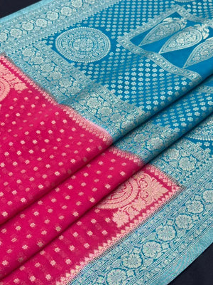 Handwoven Georgette Buta Saree