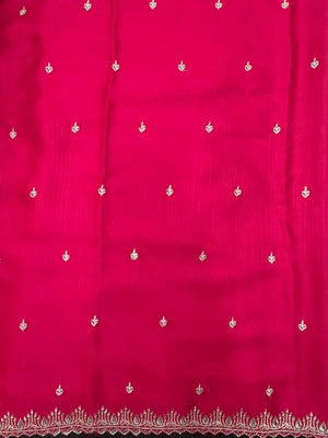 Classic Raw Silk Saree with Lustrous Finish-Zoya Crape 