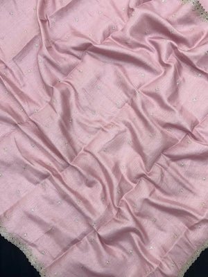 Classic Raw Silk Saree with Lustrous Finish-Zoya Crape 