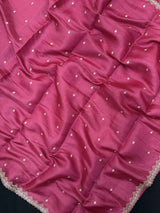 Classic Raw Silk Saree with Lustrous Finish-Zoya Crape 