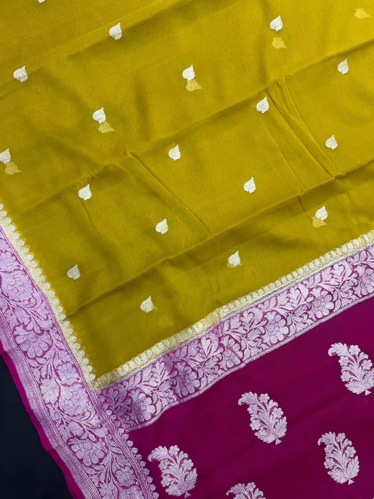 Banarasi Pure Khaddi Chiffon Saree 