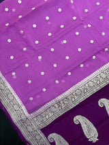 Banarasi Pure Khaddi Chiffon Saree