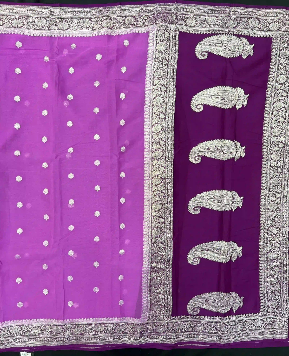 Banarasi Pure Khaddi Chiffon Saree 