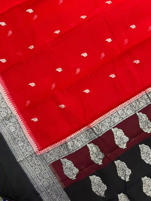 Banarasi Pure Khaddi Chiffon Saree-2