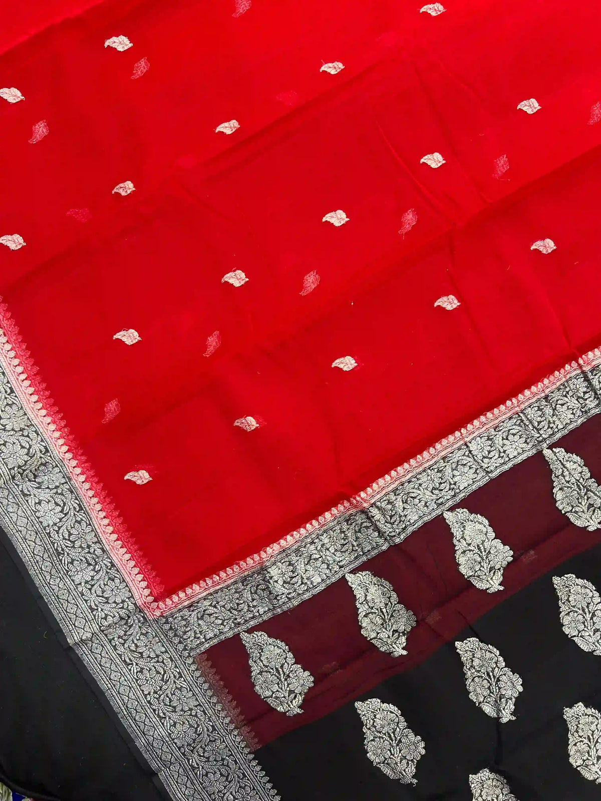 Banarasi Pure Khaddi Chiffon Saree-2