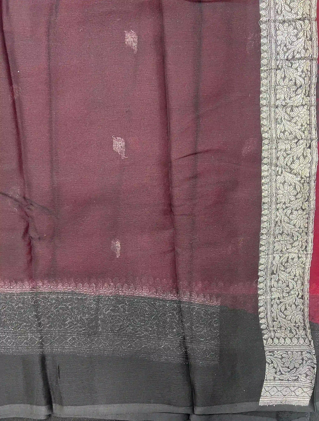 Banarasi Pure Khaddi Chiffon Saree-2