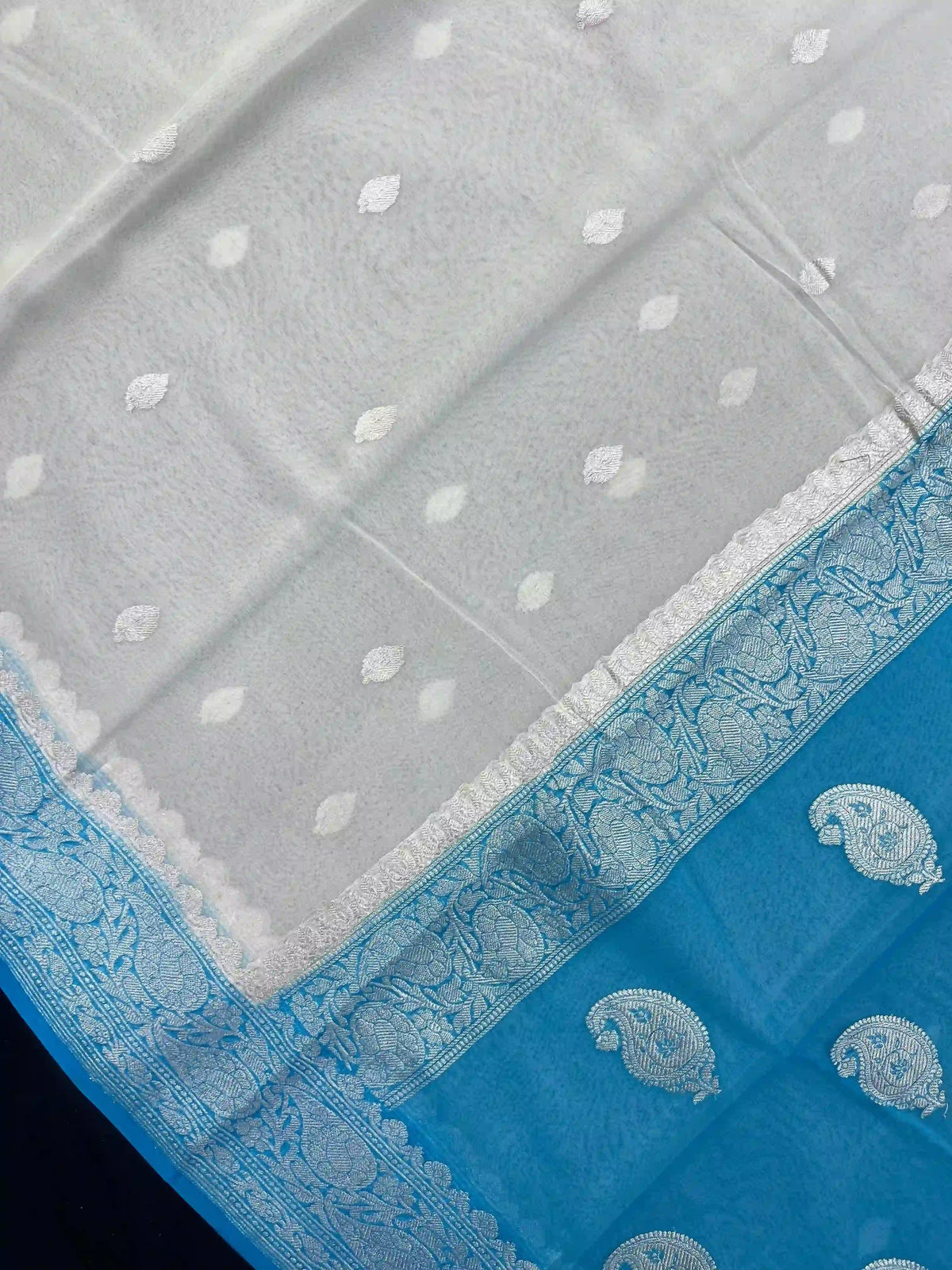 Banarasi Pure Khaddi Chiffon Saree-2