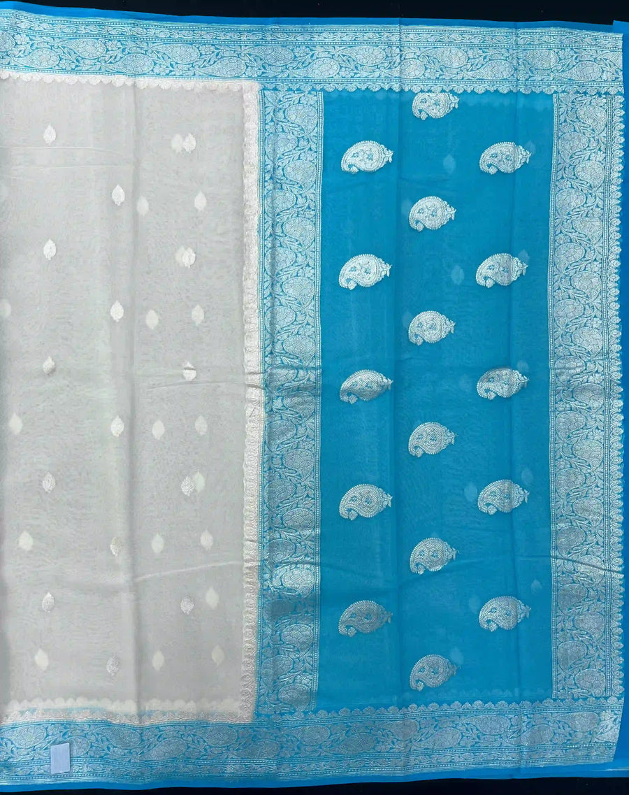 Banarasi Pure Khaddi Chiffon Saree