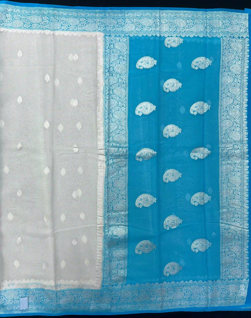Banarasi Pure Khaddi Chiffon Saree-2