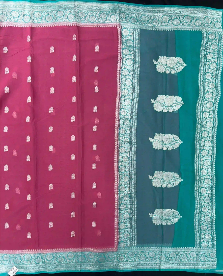 Banarasi Pure Khaddi Chiffon Saree