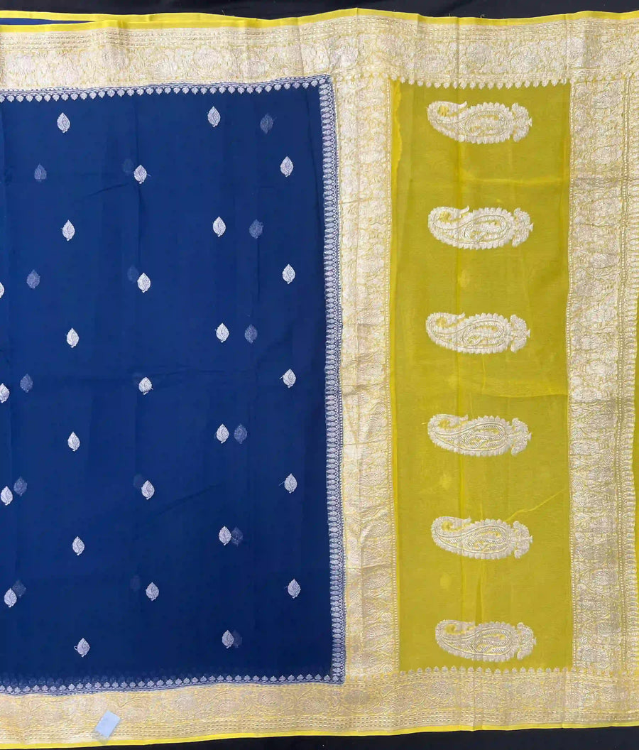 Banarasi Pure Khaddi Chiffon Saree