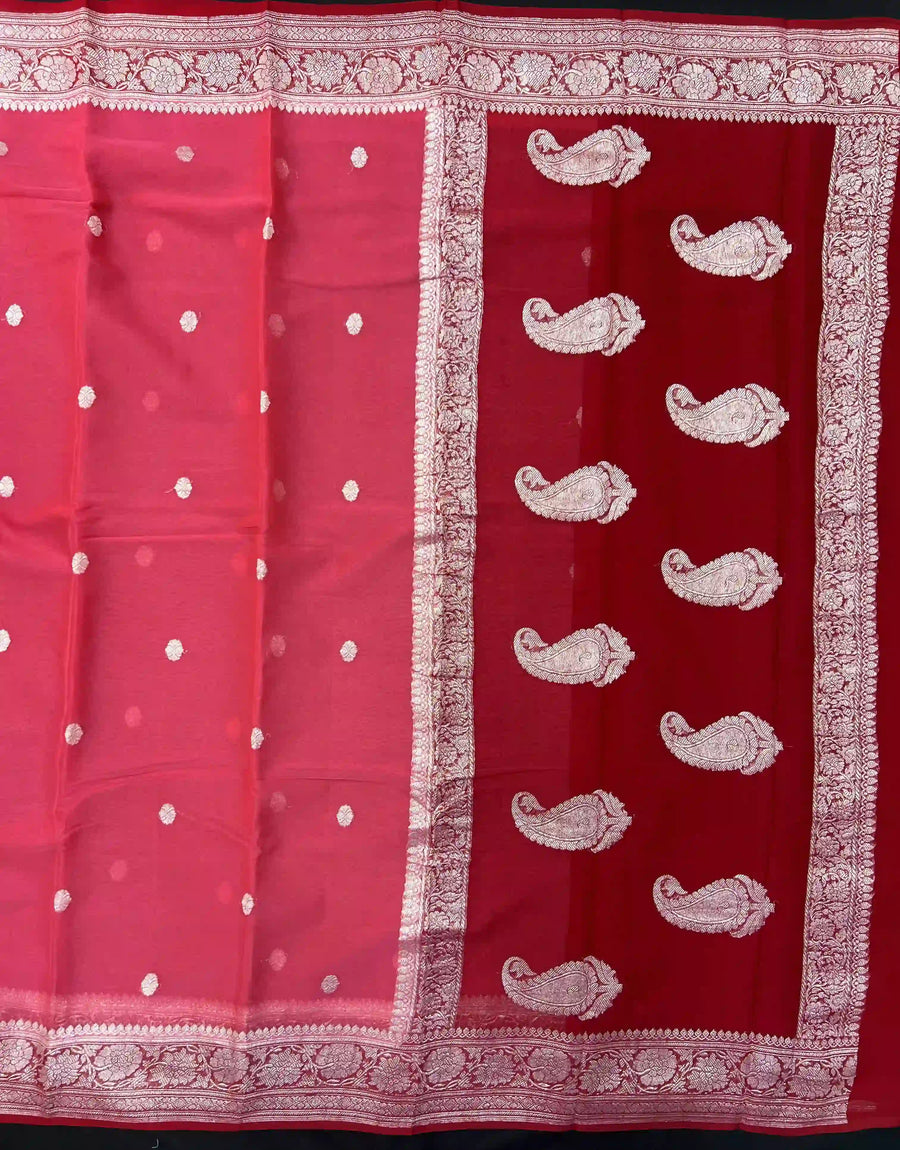 Banarasi Pure Khaddi Chiffon Saree